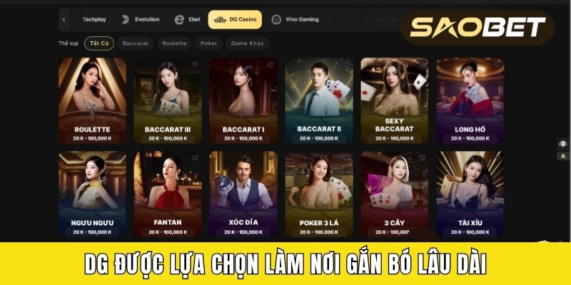 DG được lựa chọn làm nơi gắn bó lâu dài