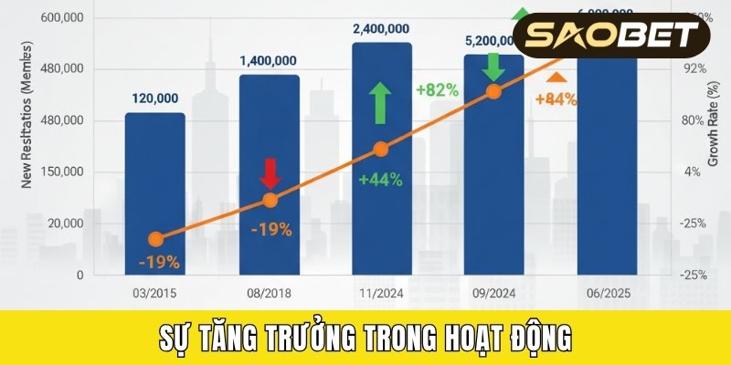 Sự tăng trưởng trong hoạt động